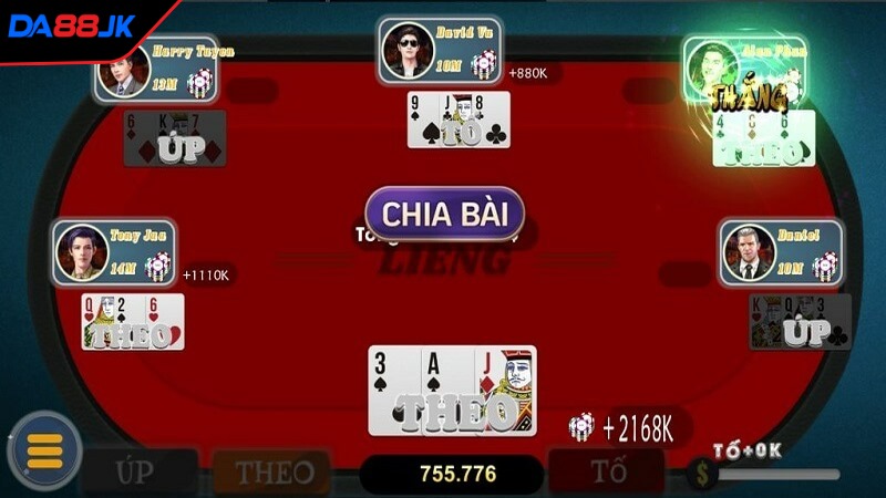 Vận dụng chiến thuật để thắng game bài liêng